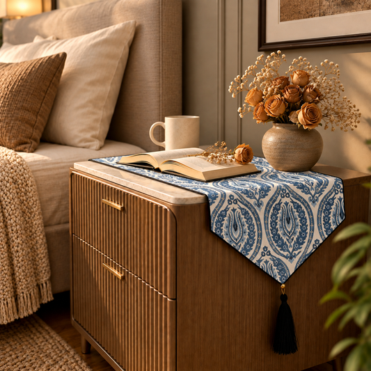 Printed - Moroccan Motif Bed Side Table Accent Trendy Home