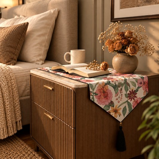 Printed - Meadows Flora Bed Side Table Accent Trendy Home