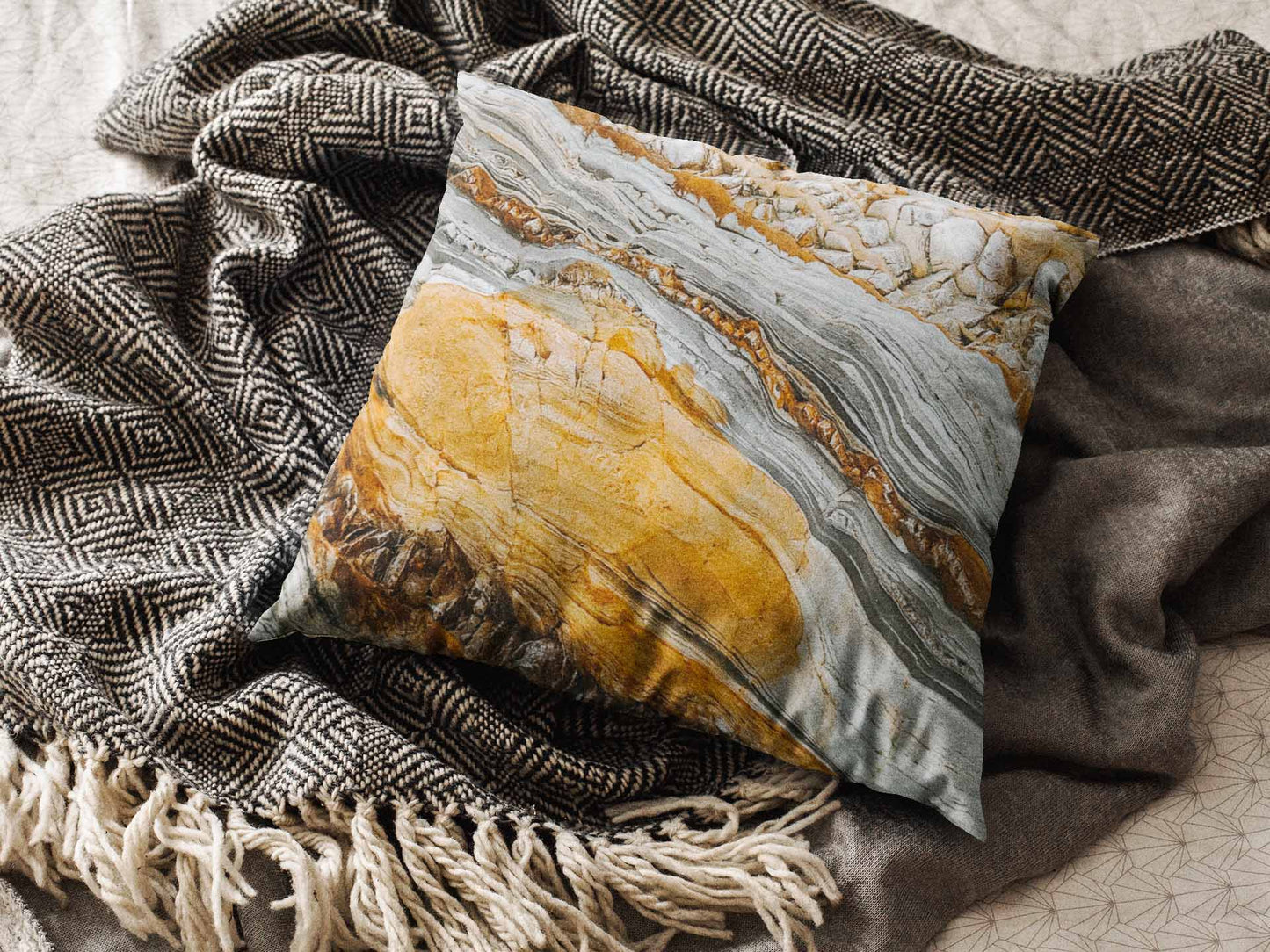 Printed - Earth Jasper Cushion Cover Trendy Home
