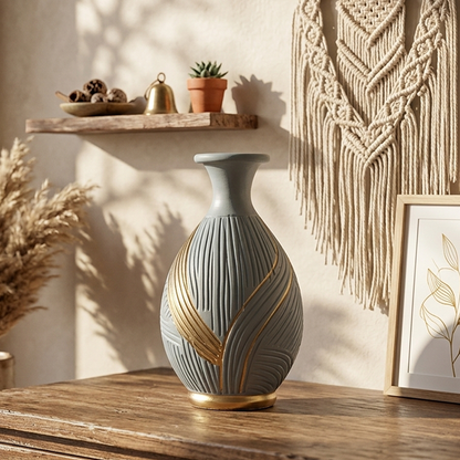 Old Bottle - Casablanca Gold Vase Trendy Home