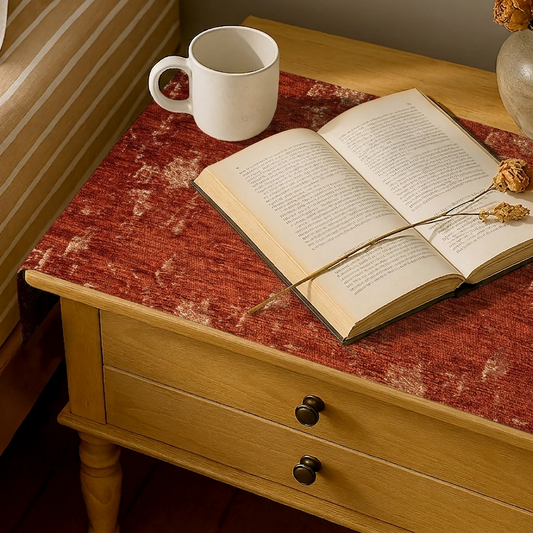 Shanghai Velvet - Rust Bed Side Table Accent Trendy Home