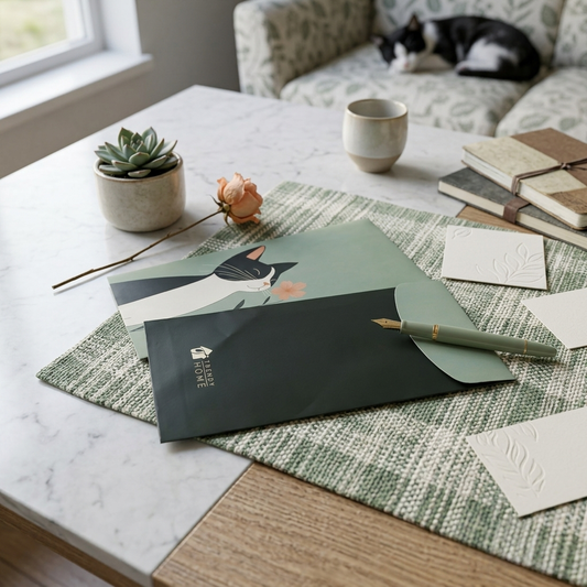 Tuxedo Cat Envelope
