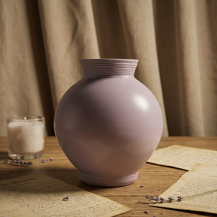 Belly Jar - Lilac Grey Vase Trendy Home