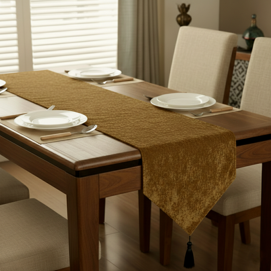 Malai Velvet - Fawn Table Runner Trendy Home