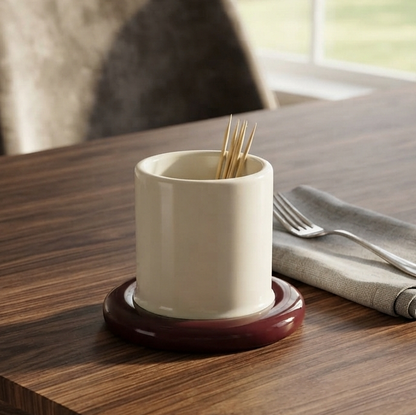 Ceramic - Red Apple Toothpick Holder trendy home