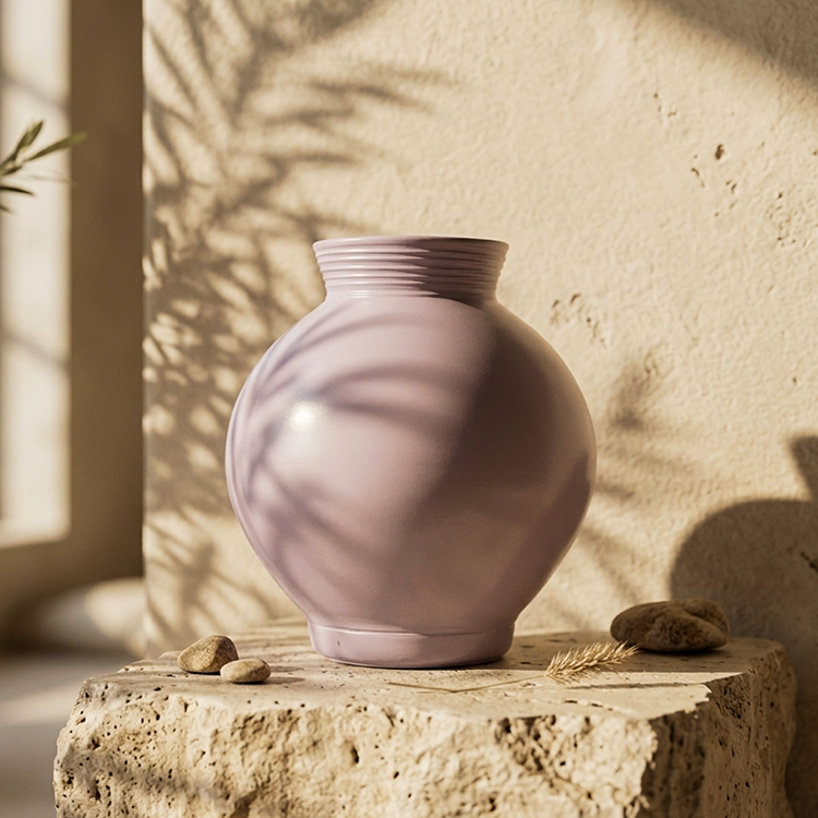 Belly Jar - Lilac Grey Vase Trendy Home