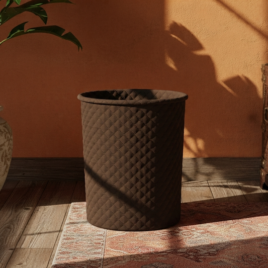 Quilted Velvet - Coffee Dustbin
