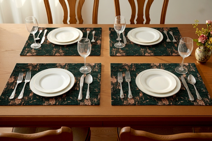 Shanghai Velvet - Emerald Table Mat Trendy Home