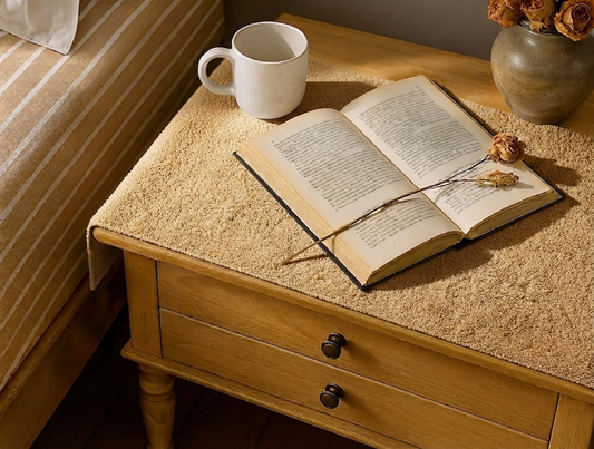 Teddy Fur - Honey Gold Bed Side Table Accent Trendy Home