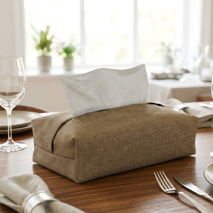 Fine Jute - Mud Tissue Box Trendy Home