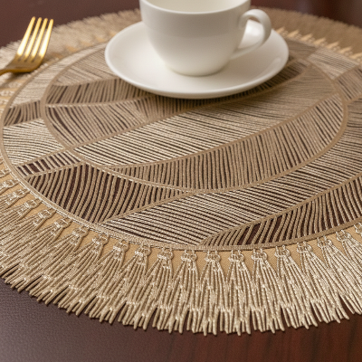 Pvc - Gold Radiance Charger Plate Trendy Home