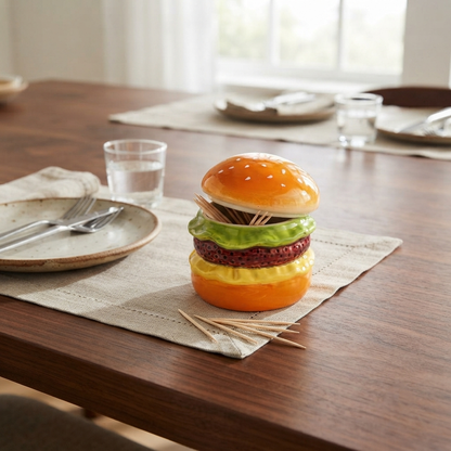 Ceramic - Cheeseburger Toothpick Holder trendy home