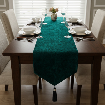Turkish Velvet - Navy Blue Table Runner Trendy Home