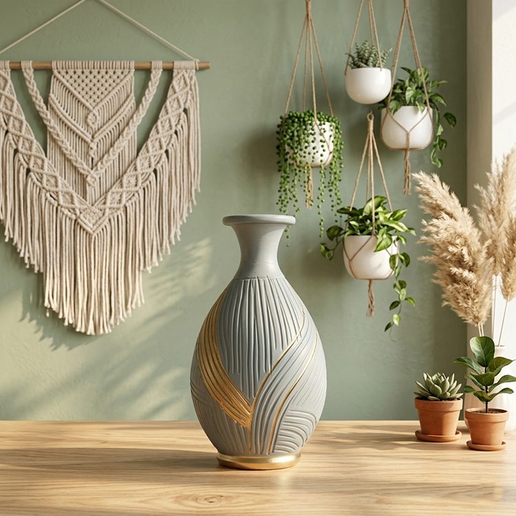 Old Bottle - Casablanca Gold Vase Trendy Home