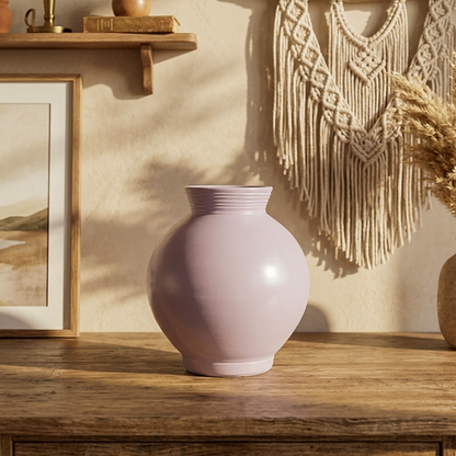 Belly Jar - Lilac Grey Vase Trendy Home