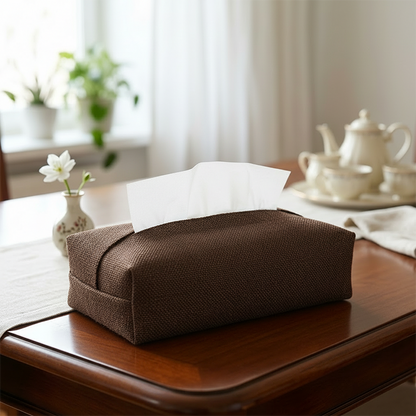 Fine Jute - Espresso Tissue Box Trendy Home
