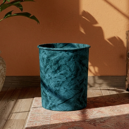 Turkish Velvet - Deep Blue Dustbin Trendy Home
