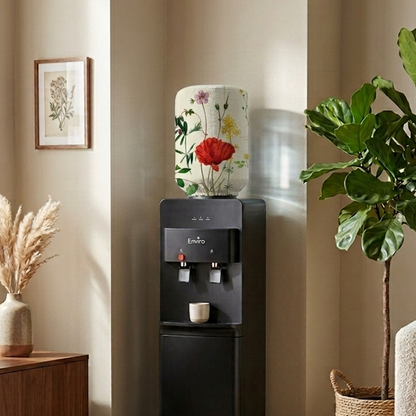 Printed - White Rosey Bottle Dispenser Cover