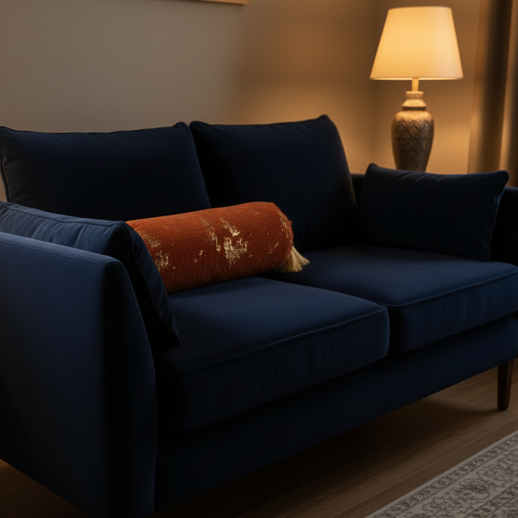 Shanghai Velvet - Rust Round Pillow Cover (pair) Trendy Home