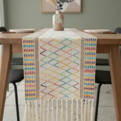 Crochet - Whimsical & Cream Table Runner Trendy Home