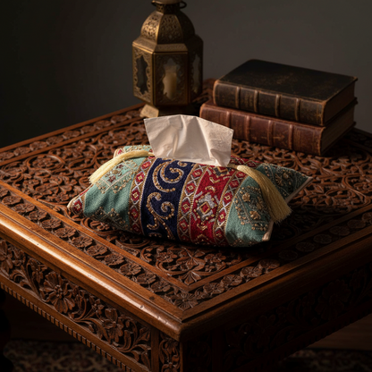 Hand Sequin - Forest Tissue Box Trendy Home