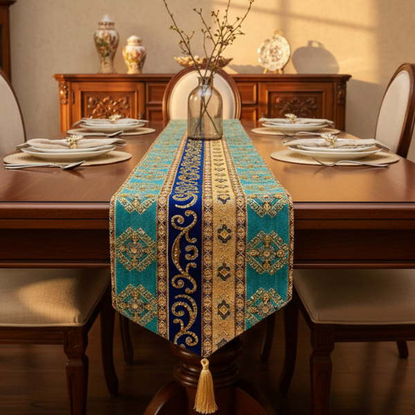 Hand Sequin - Blue Table Runner Trendy Home