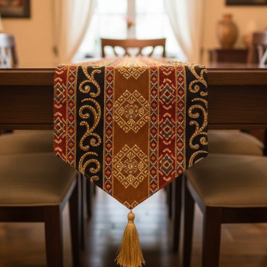 Hand Sequin - Mustard Table Runner Trendy Home