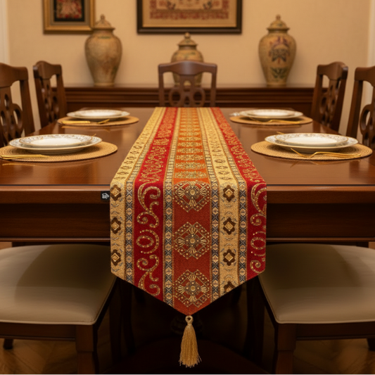 Hand Sequin - Scarlet Table Runner Trendy Home