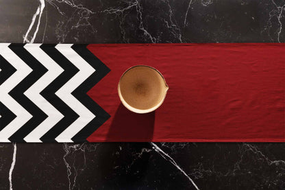 Printed - Lisbon Red Table Runner Trendy Home