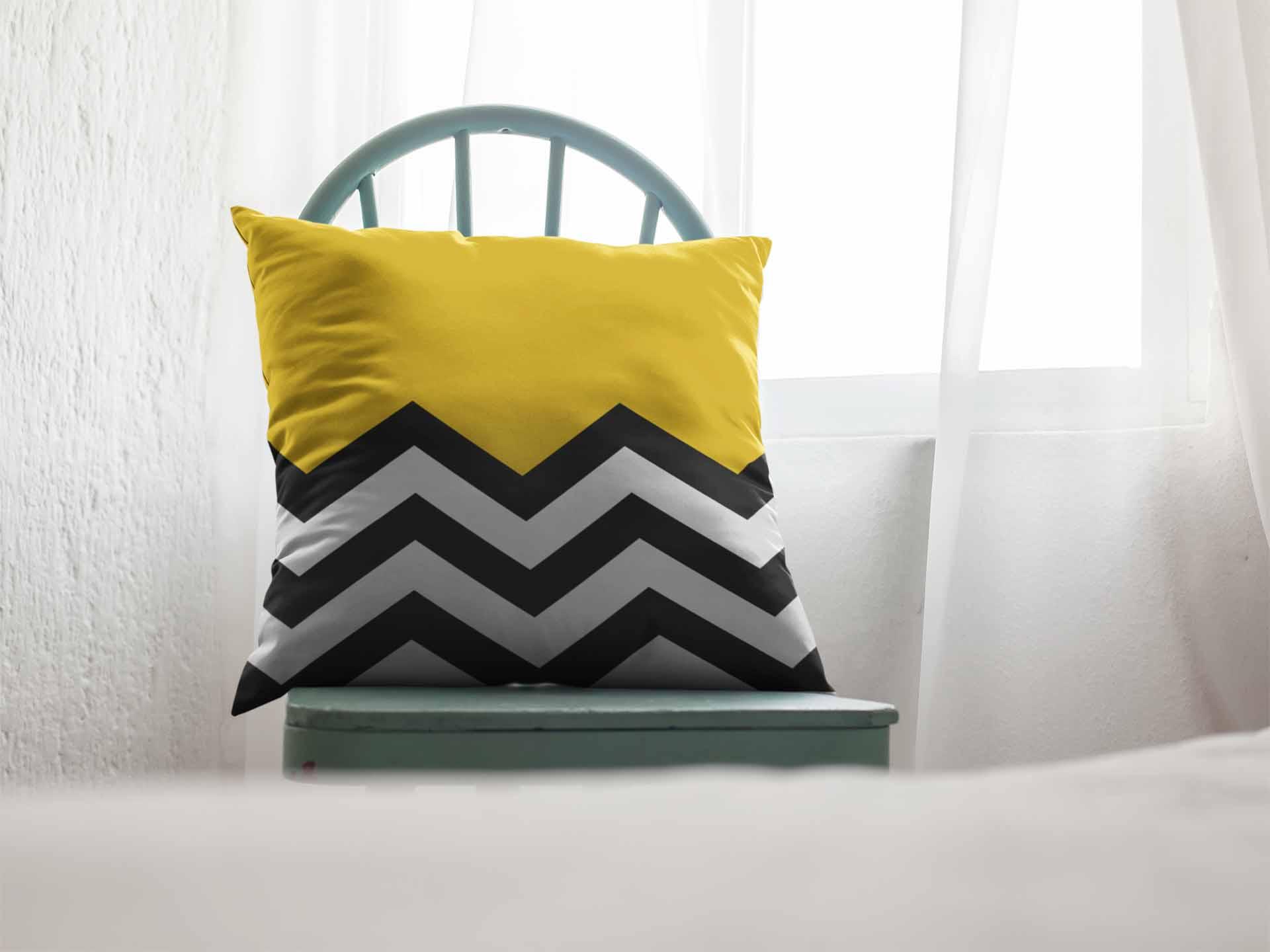 Printed - Lisbon Yellow Cushion Cover Trendy Home