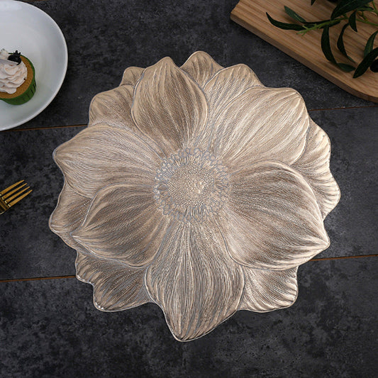 Pvc - Luxury Golden Rose Charger Plate Trendy Home