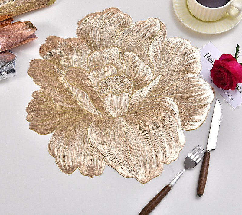 Pvc - Luxury Golden Rose Charger Plate Trendy Home