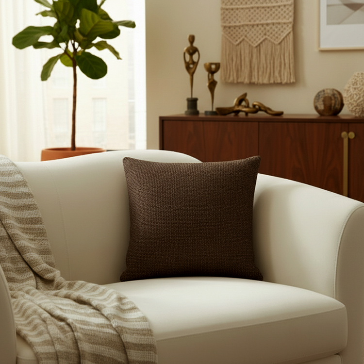 Fine Jute - Espresso Cushion Cover Trendy Home