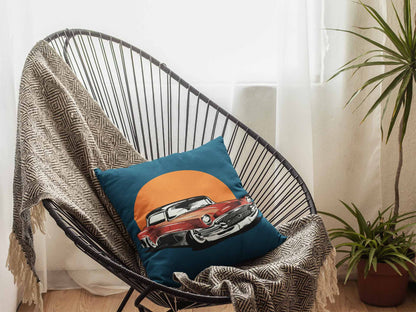 Vintage Red Mustang Cushion Cover Trendy Home