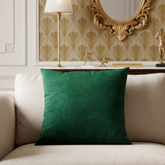 Malai Velvet - Emerald Cushion Cover Trendy Home