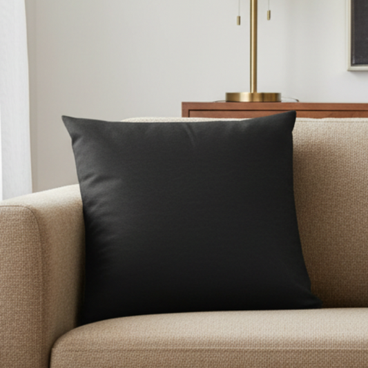 Leather - Black Cushion Cover Trendy Home