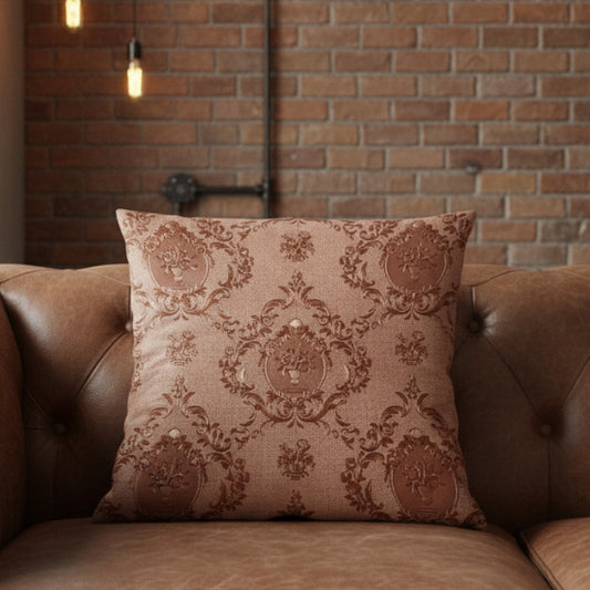 Embossed Leather - Blush Umber Cushion Cover Trendy Home