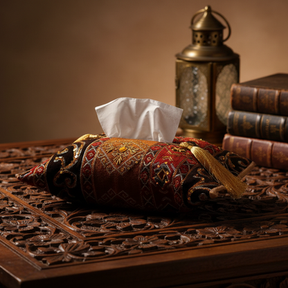 Hand Sequin - Mustard Tissue Box Trendy Home