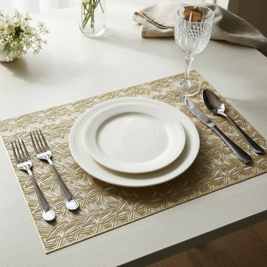 Pvc - Gold Swirl Table Mat Trendy Home