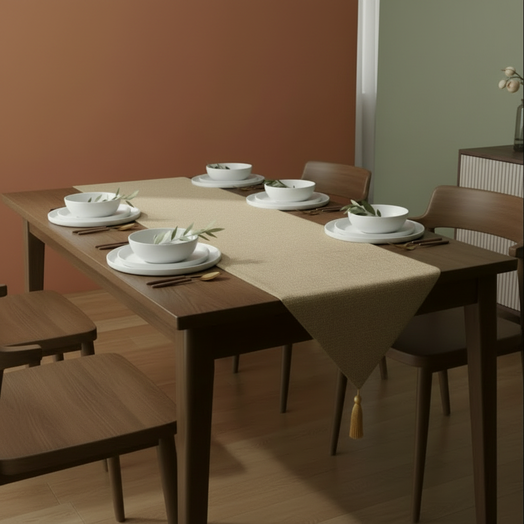 Fine Jute - Mud Table Runner Trendy Home
