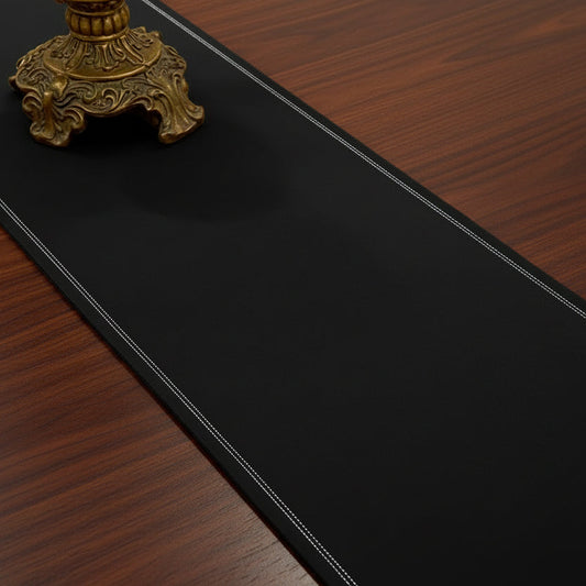 Premium Leather - Black Table Runner Trendy Home