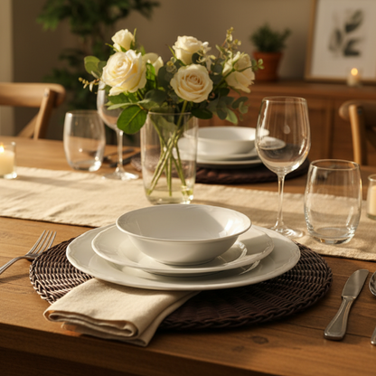 Rattan - Coffee Charger Plate Trendy Home