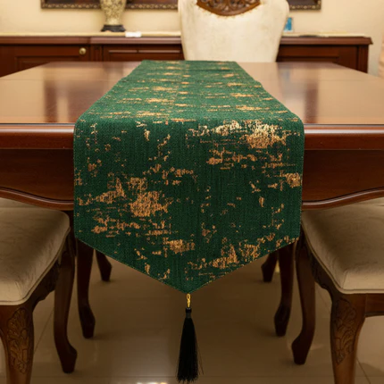 Shanghai Velvet - Emerald Table Runner Trendy Home