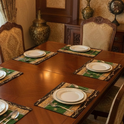 Hand Sequin - Brown Spinach Table Mat trendy home
