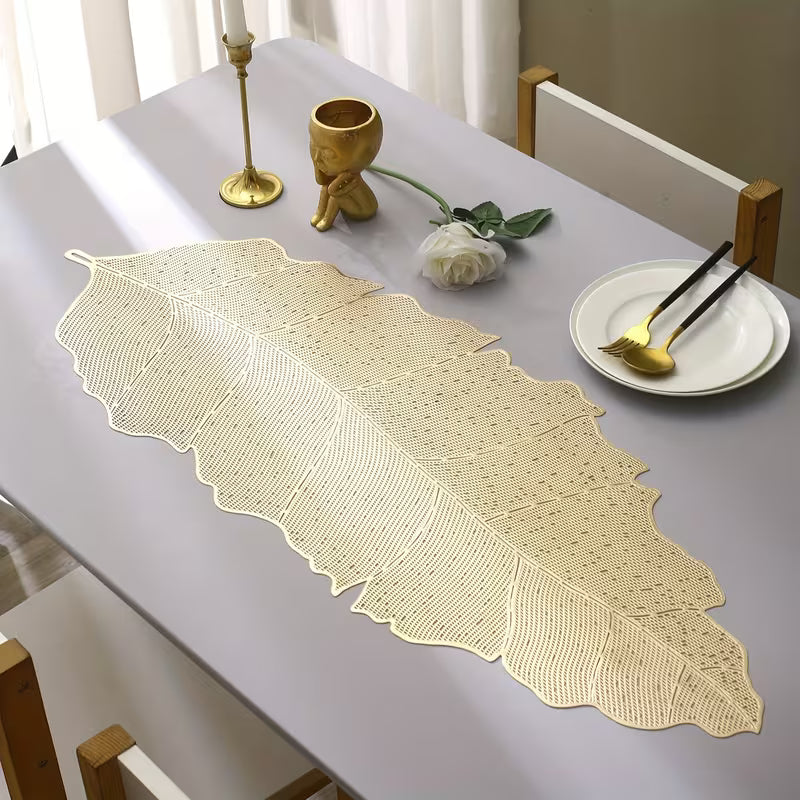 Pvc - Palm Leaf Table Runner Trendy Home