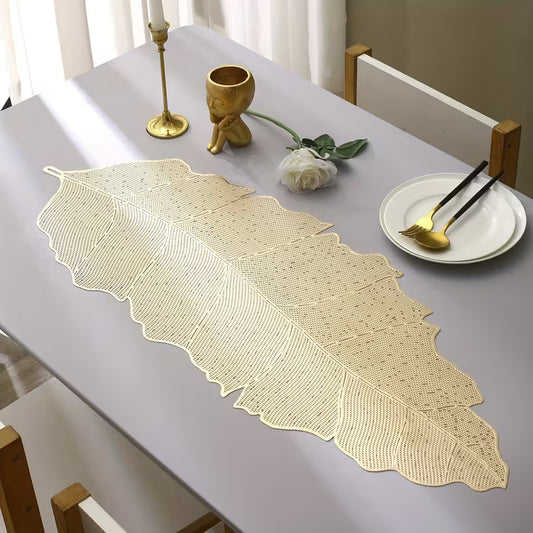 Pvc - Palm Leaf Table Runner Trendy Home