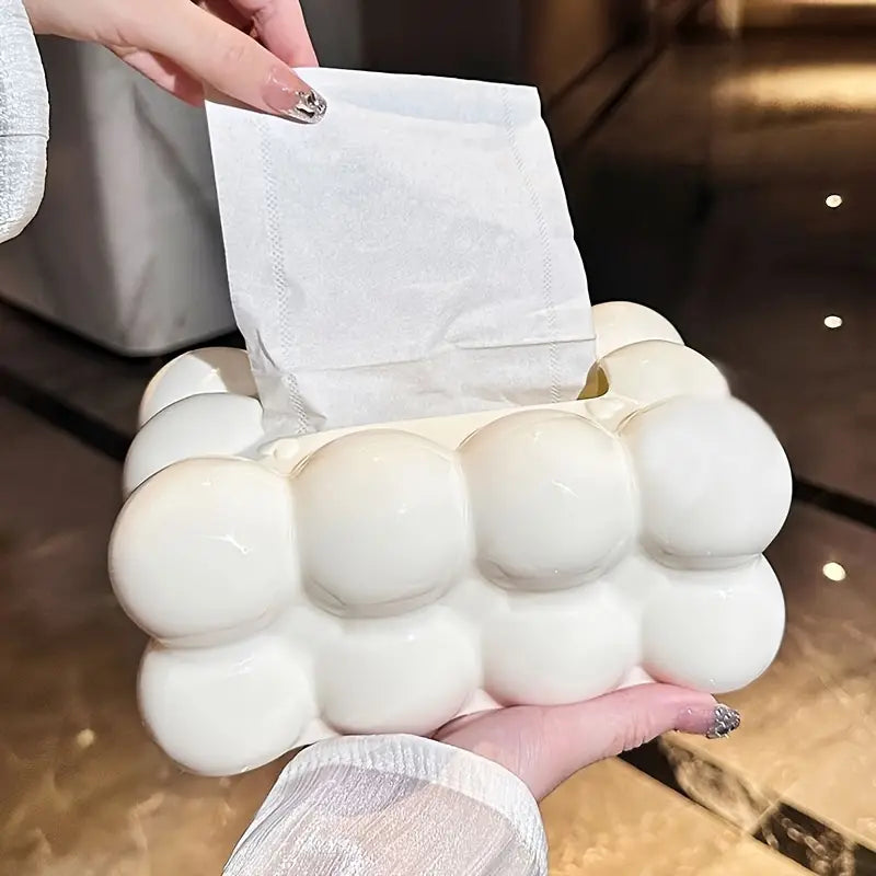 White Marshmellow Tissue Holder Trendy Home