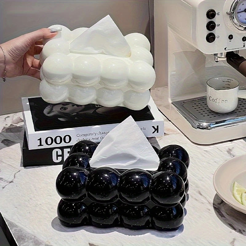 Black Marshmellow Tissue Holder Trendy Home