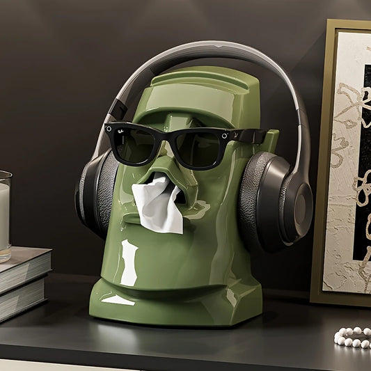 Iconic Moai Olive Tissue Dispenser Trendy Home