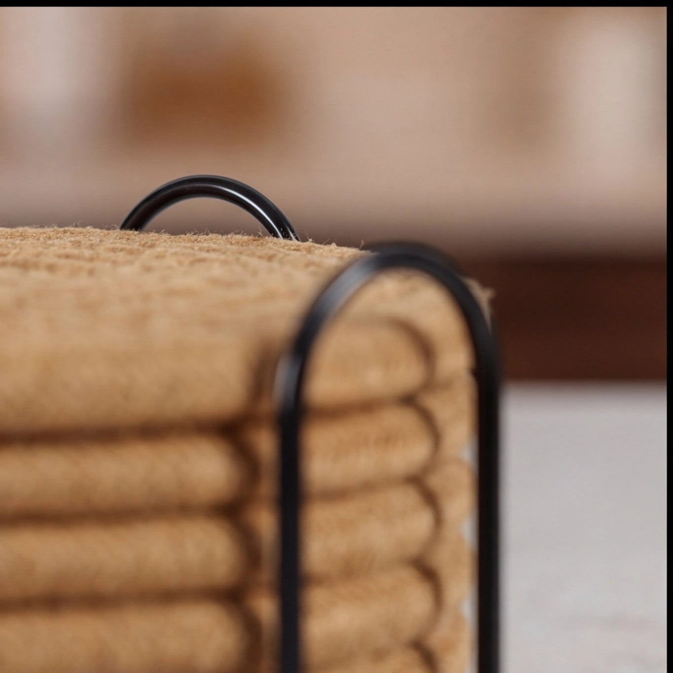 Handwoven Jute Brown Coaster Set Trendy Home